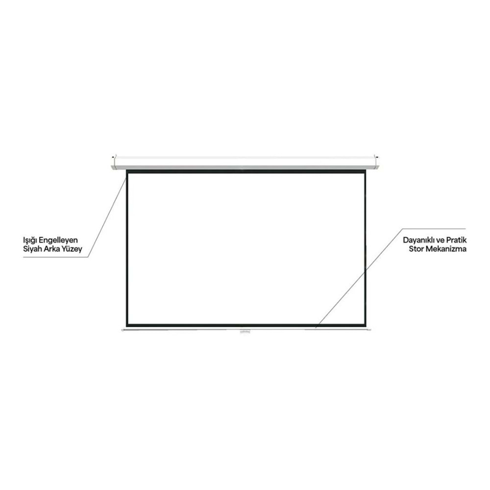 Everest PSC-180 180x180 cm Cam Tozlu Projeksiyon Perdesi