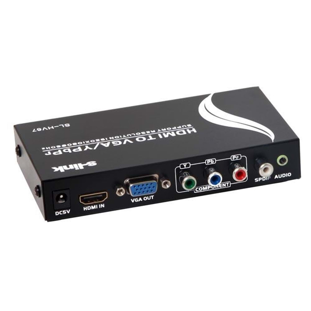 S-link SL-HV67 HDMI to VGA+YPBPR Çevirici (11529)
