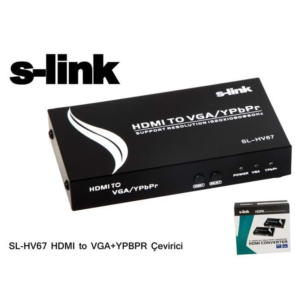 S-link SL-HV67 HDMI to VGA+YPBPR Çevirici (11529)