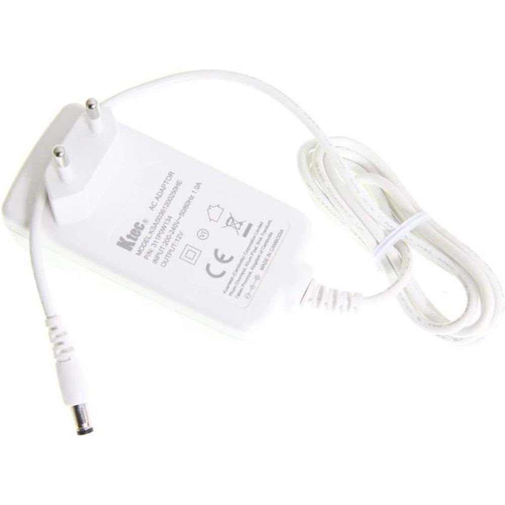 NBTech Ktec P3520 KSA-42G-120350HE 12V 3.5A Beyaz Adaptör 5.5mm 2.5 Uç Standart Adaptör