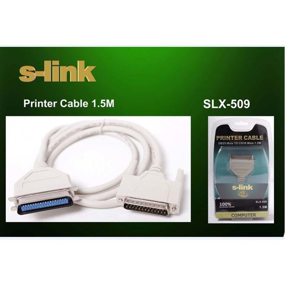 S-link SLX-509 1.5m Paralel Yazıcı Kablosu