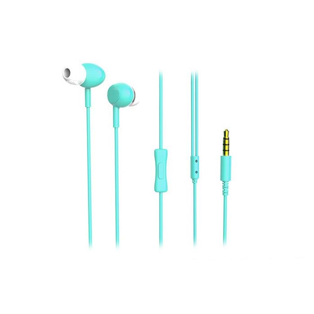 Hytech HY-X05 Mobil Telefon Uyumlu Mavi Kulak İçi Mikrofonlu Kulaklık