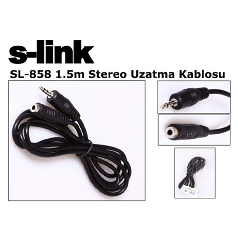 S-link SL-858 1.5m Stereo Uzatma Kablosu