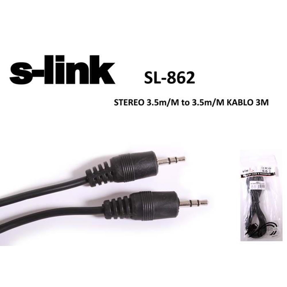 S-link SL-862 3m Stereo Ses Kablosu