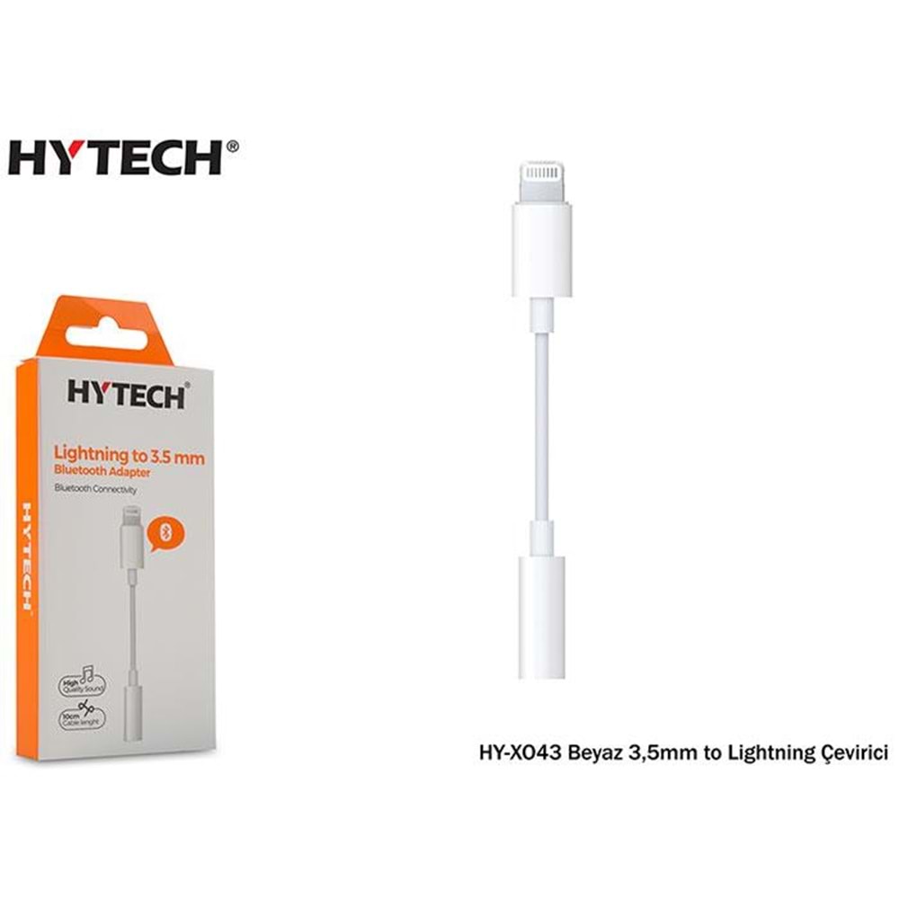 Hytech HY-XO43 Beyaz 3,5mm to Lightning Çevirici