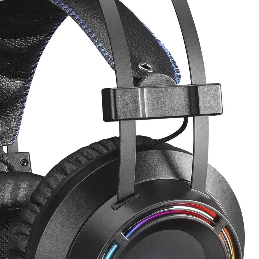 Rampage RM-19 FORTE-Y RGB USB 7.1 Surround Led Işıklı Mikrofonlu Oyuncu Kulaklığı