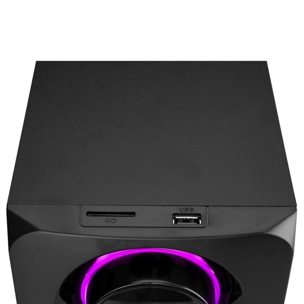 Mikado MD-221BT 2+1 40W Siyah Multimedya FM/BT/SD/USB Speaker Hoparlör (Kutu Hasarlı-OUTLET)