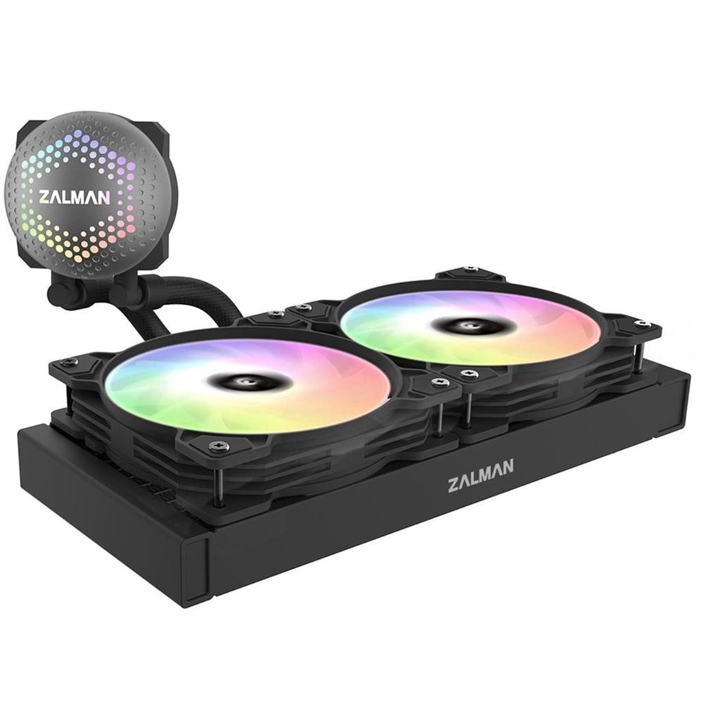 Zalman ALPHA28 Siyah 83CFM 1600RPM 2*14cm ARGB Fan AMD AM5/Intel LGA1700 280mm Sıvı Soğutmalı CPU Fan
