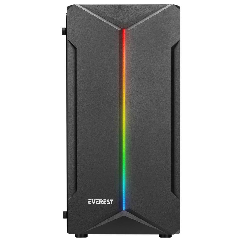 Everest SABER RGB Led Şeritli Peak 250W Akrilik Yan Panel Mini-T Gaming Oyuncu Kasası