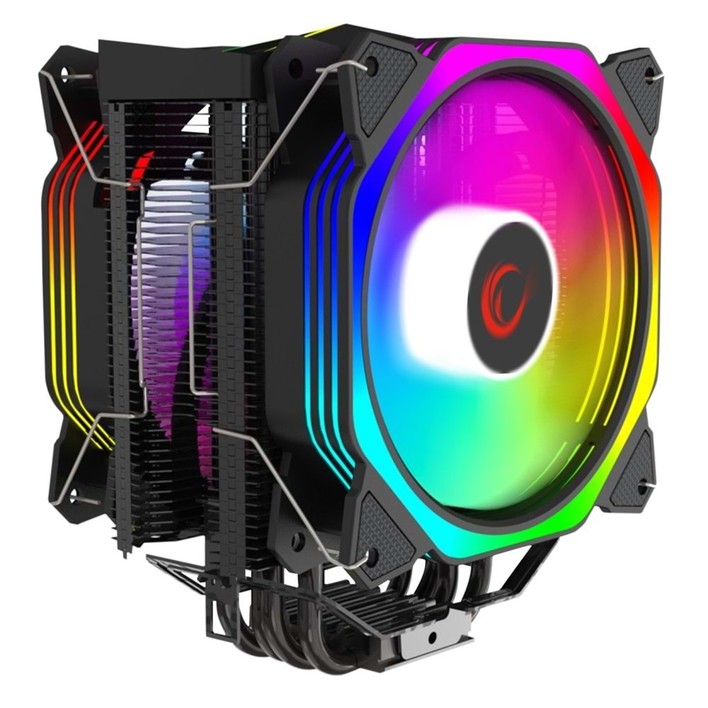 Rampage OCTAGON C60 Siyah 57CFM 1800RPM 2x12cm ARGB AM5/LGA1700 Uyumlu Hava Soğutmalı CPU Fan