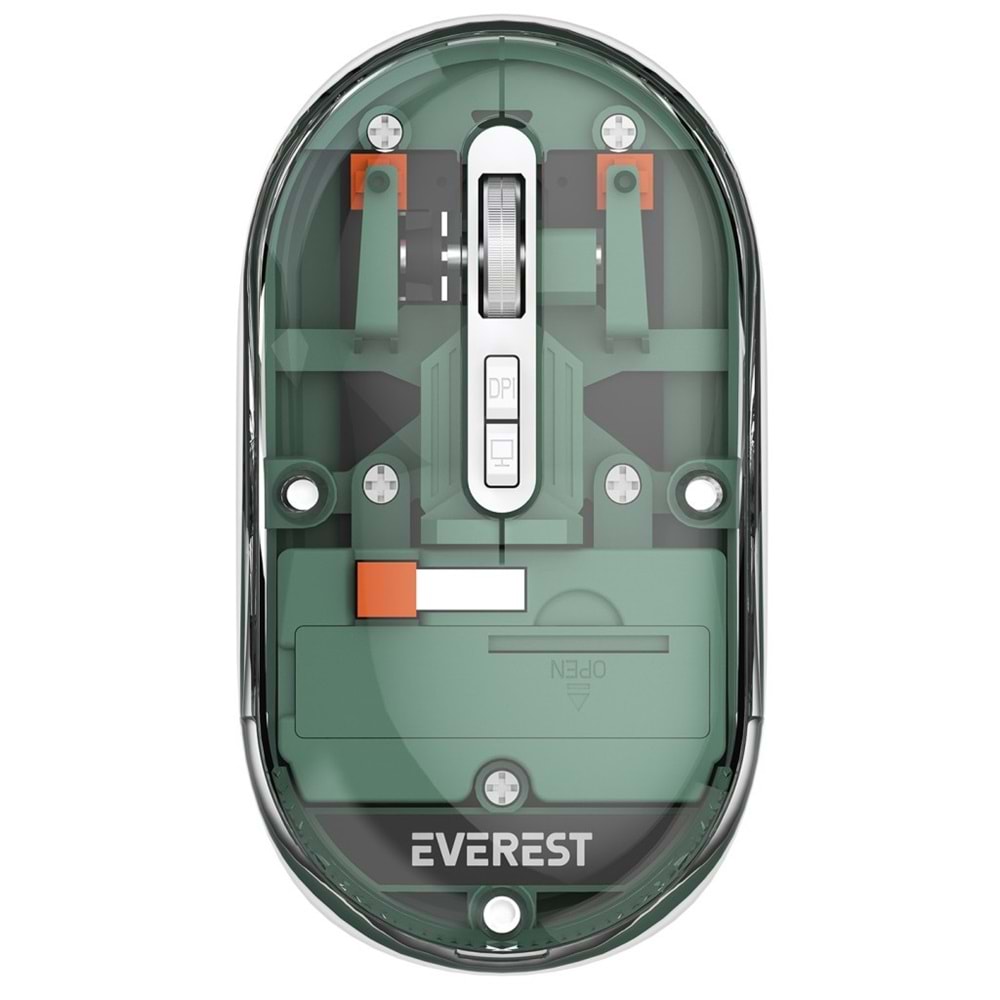 Everest SM-BT29 Glassy Yeşil Transparan 2in1 Bluetooth ve 2.4GHz Kablosuz Mouse