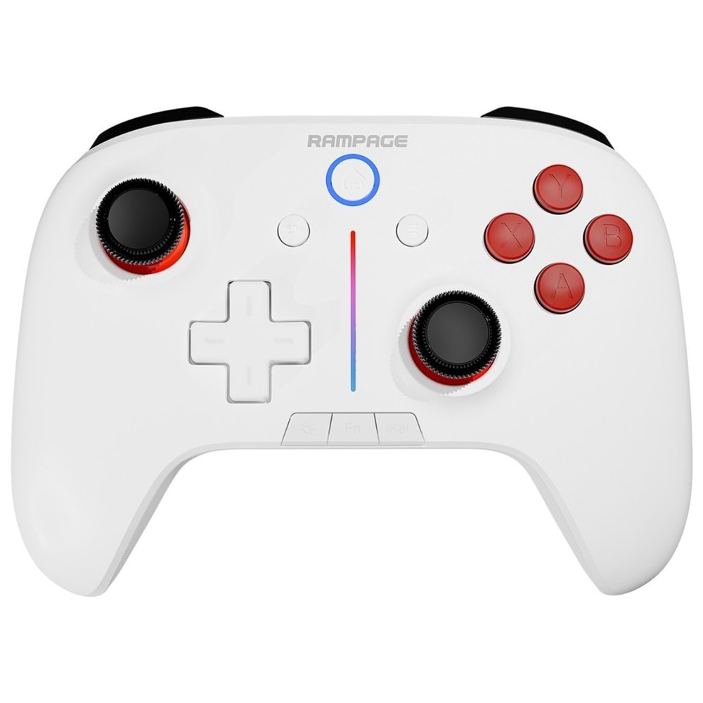 Rampage HYDRA Beyaz BT + 2.4 GHz PC Gamepad RGB Joypad