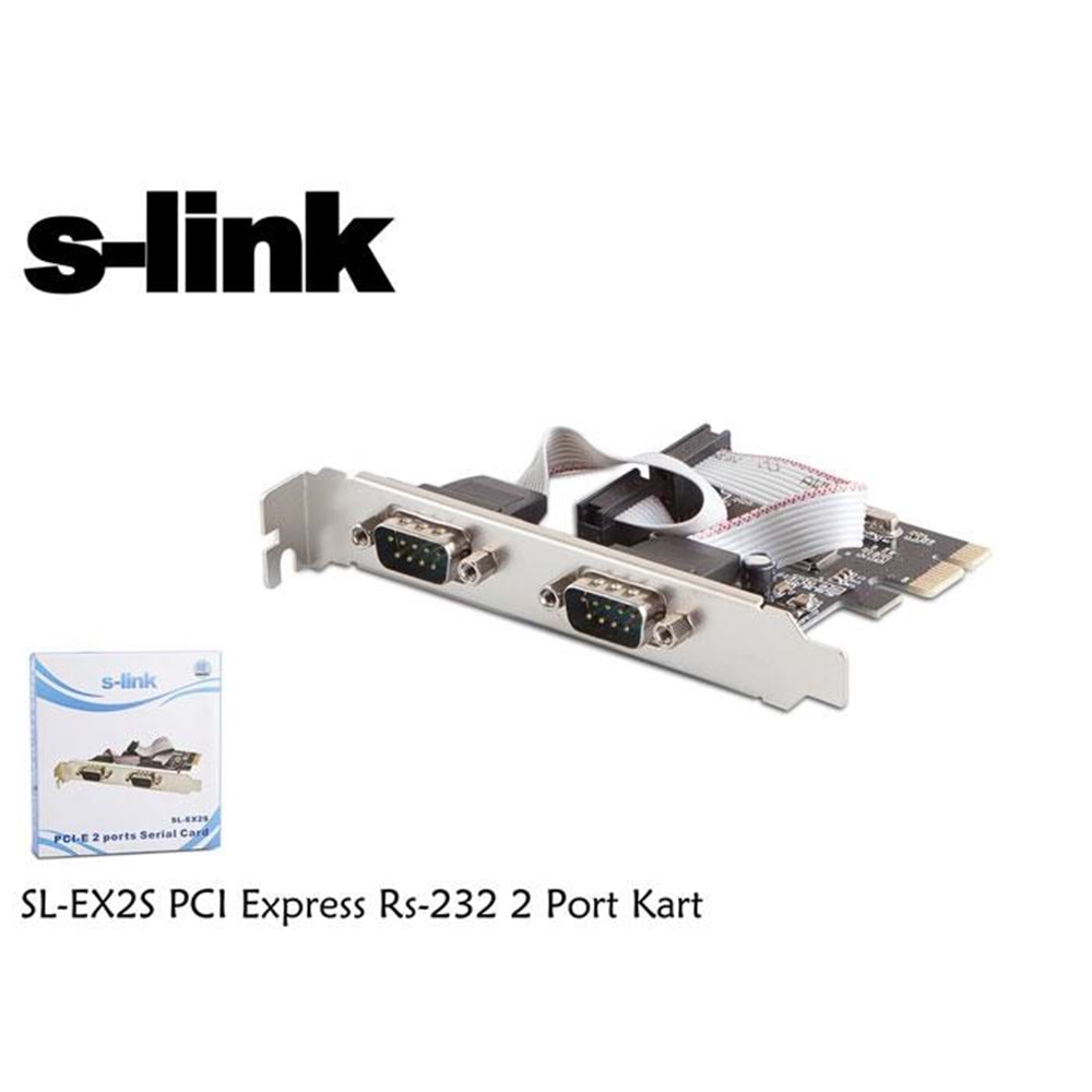 S-link SL-EX2S PCI Express Rs-232 2 Port Kart Pers232