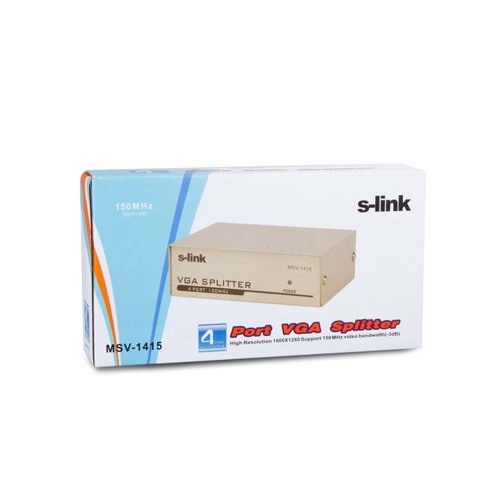 S-link MSV-1415 4 VGA 150Mhz Monitör Çoklayıcı