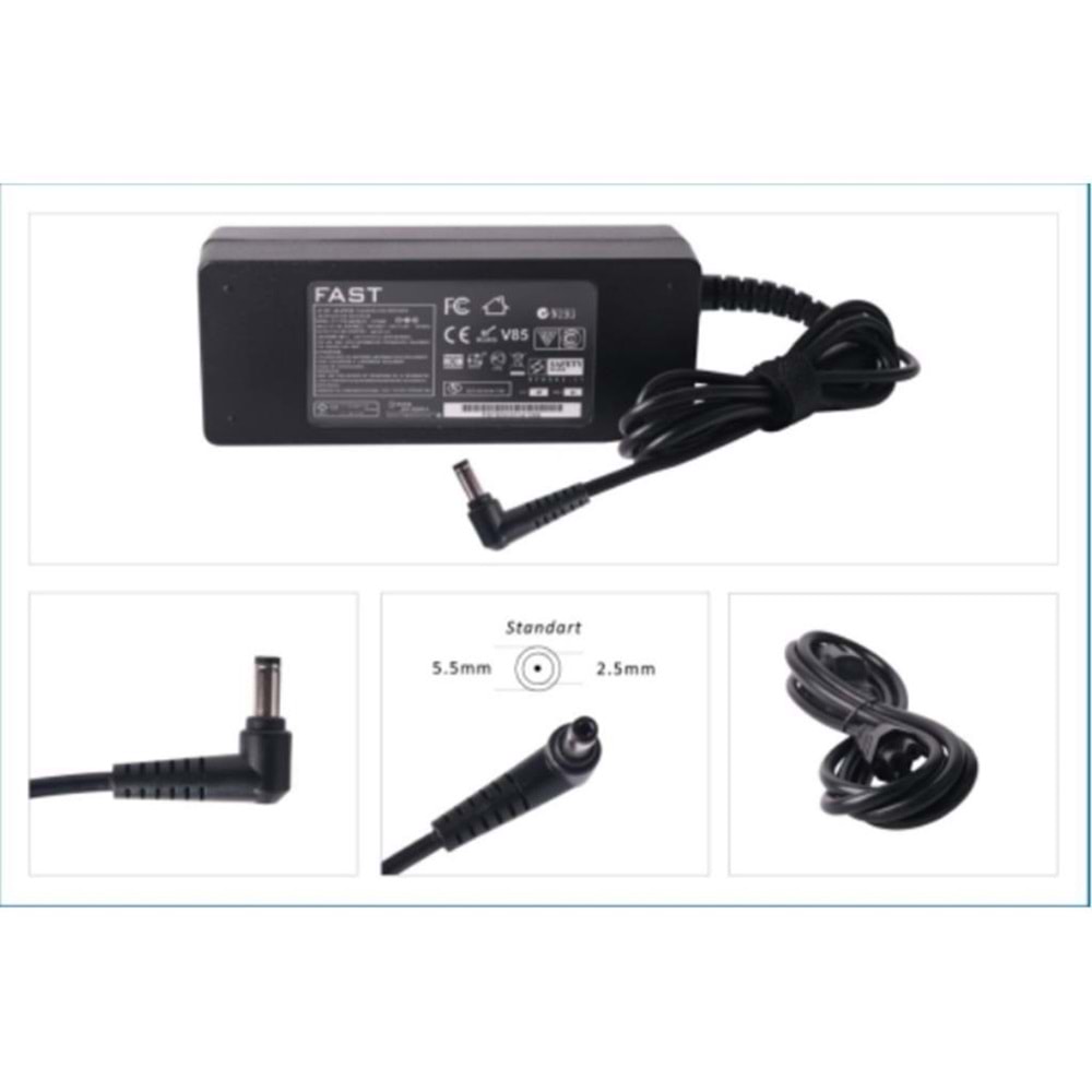 Fast C202B 24V 2.5A Şarj Adaptörü, 5.5x2.5mm 24V Adaptör