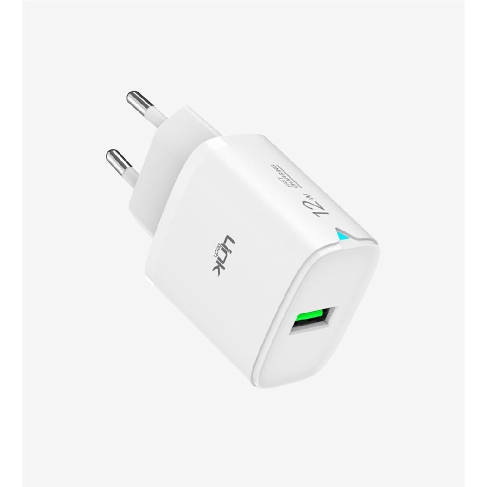 LinkTech Beyaz C302 Safe 5V 2.4A 12W Lightning Kablolu Hızlı Şarj Cihazı