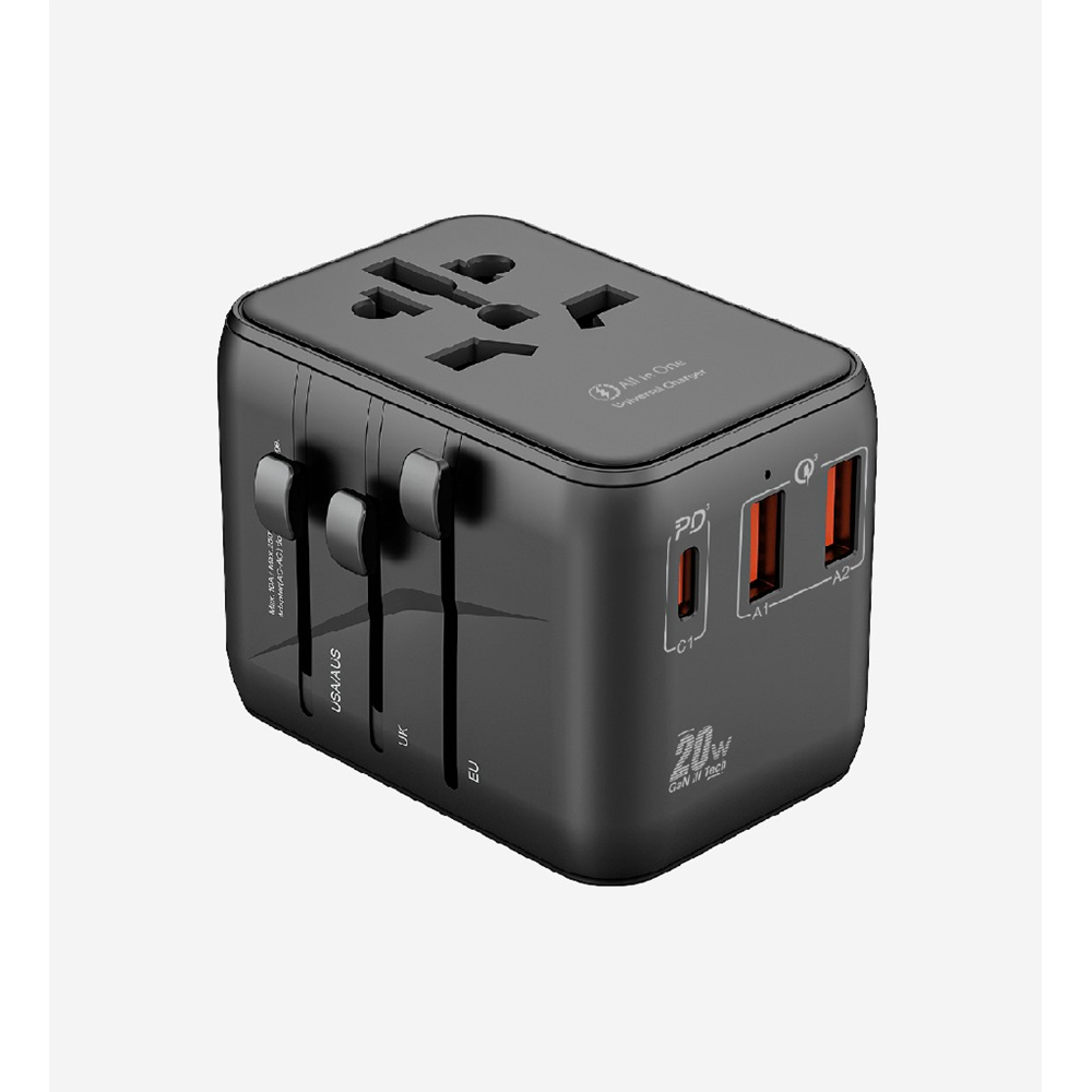 LinkTech C325 Safe GaN 3 Safe 20W Uluslararası Seyahat Hızlı Şarj Adaptörü