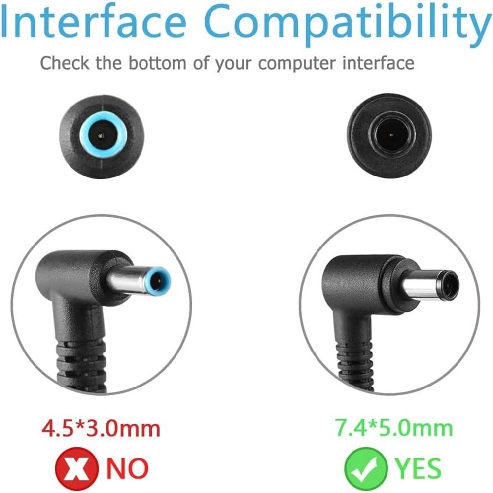 FAST C34 19.5V 7.7A 150W HP/Exalibur/Monster Notebook Şarj Adaptörü (7.4 X 5.0MM/PİN)