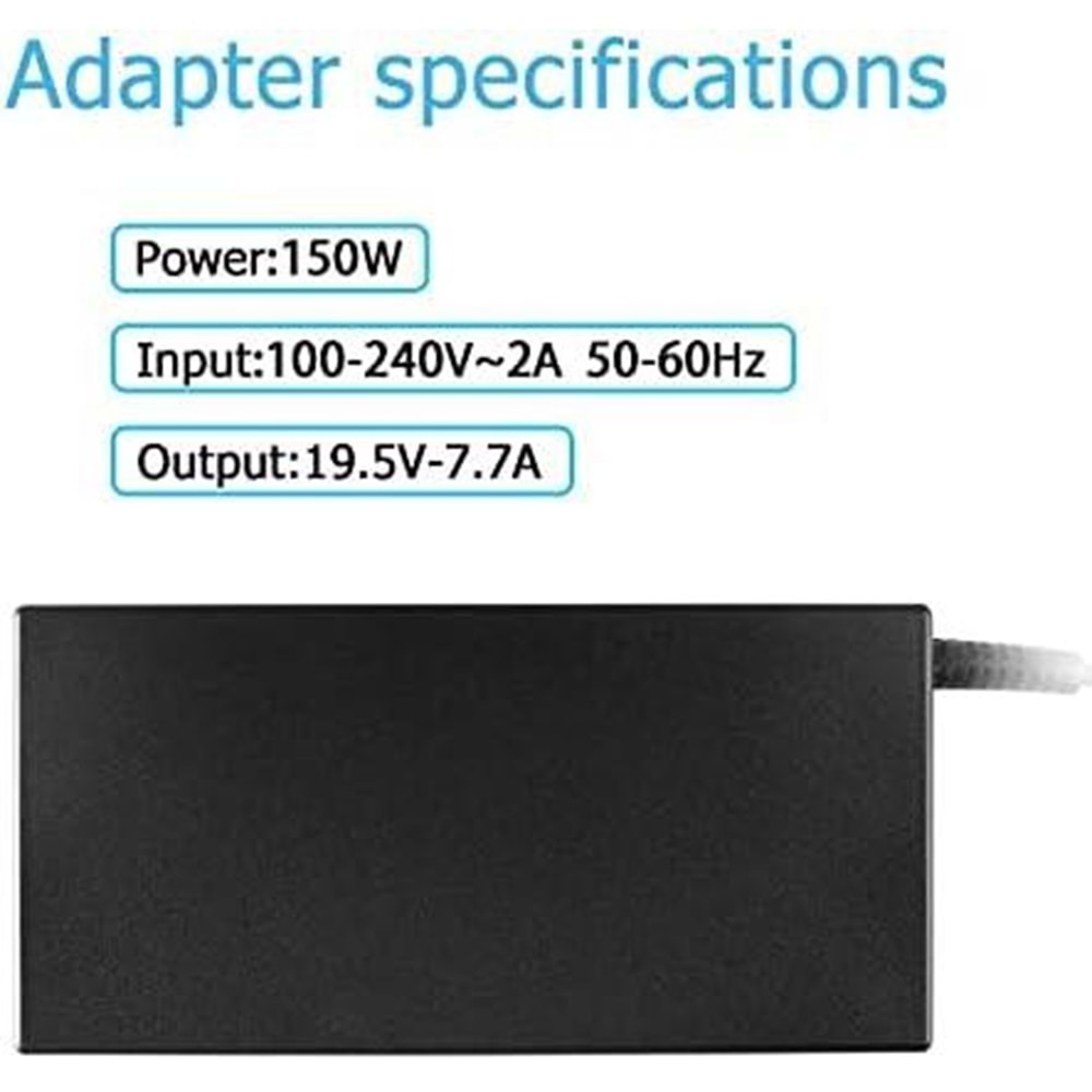 FAST C34 19.5V 7.7A 150W HP/Exalibur/Monster Notebook Şarj Adaptörü (7.4 X 5.0MM/PİN)
