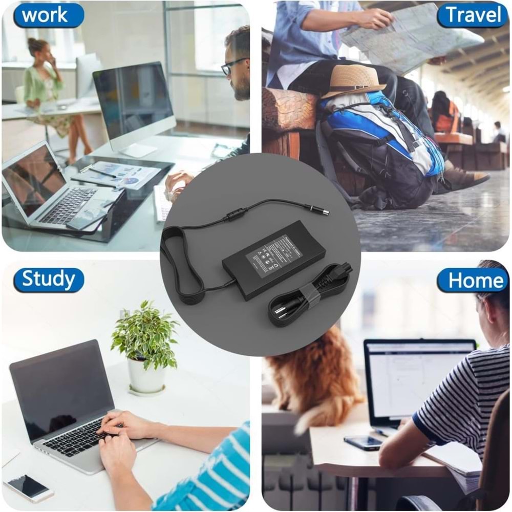 FAST C47 19.5V 7.7A 150W Dell/Exalibur/Monster Notebook Şarj Adaptörü (7.4 X 5.0MM/PİN)