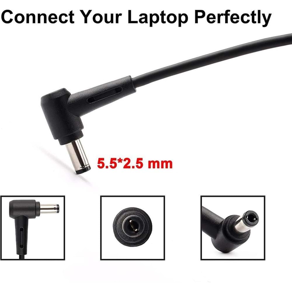 Fast C61 120W 19V 6.32A 5.5*2.5 Asus/Monster/MSI/Excalıbur/Toshiba Notebook Şarj Adaptör