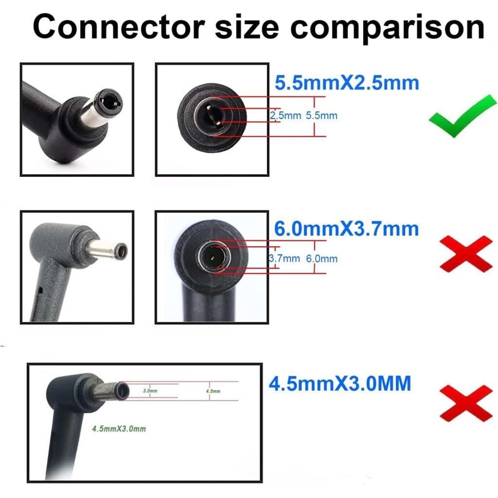 Fast C62 19.5V 7.7A 150W Notebook Şarj Adaptörü (5.5*2.5 mm) Asus/Monster/Toshiba/Msi Şarj Cihazı