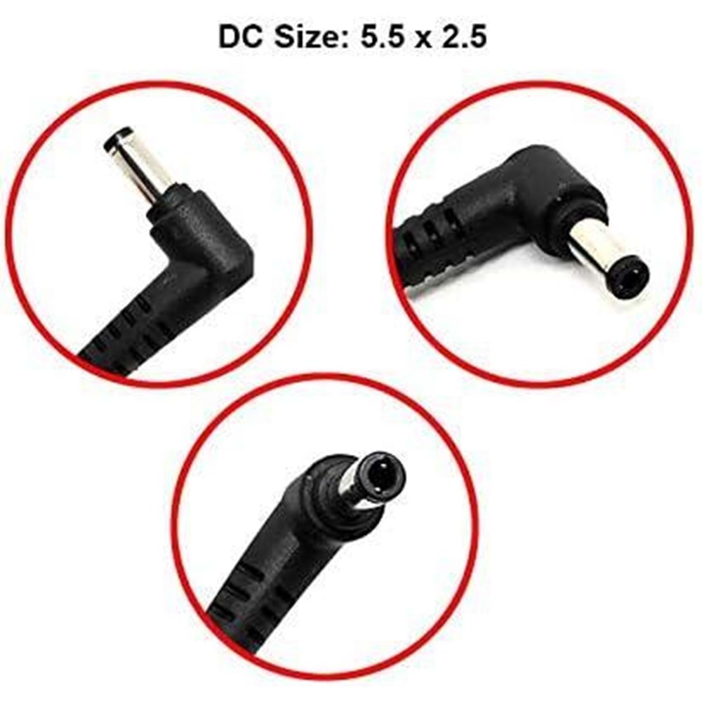 FAST C152 19V 2.37A 40W Toshiba/Asus/MSI/Grundig Notebook Şarj Adaptör (5.5*2.5mm)