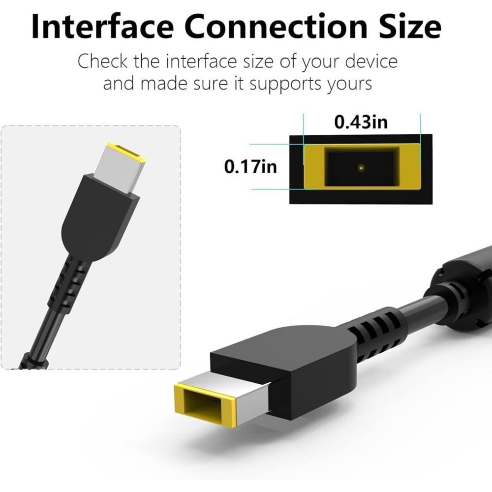 FAST CU39 20V 11.5A 230W Lenovo Notebook Adaptörü (USB Tip)
