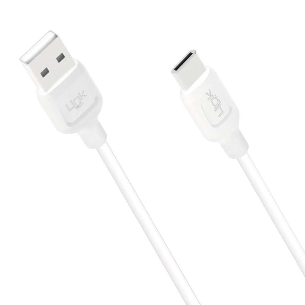 Linktech K450 Strong 1 Metre 2.4A Max Metal Başlı Type-C Şarj Kablosu