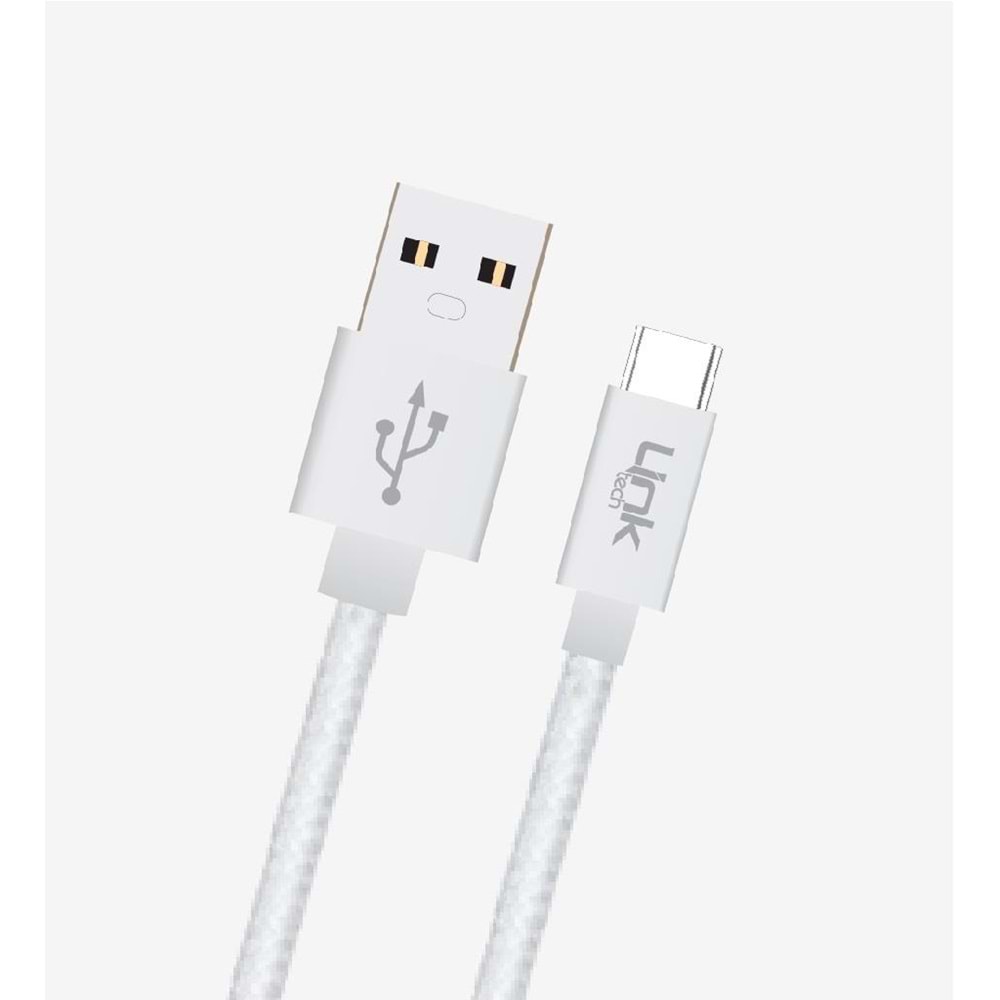 LinkTech K573 Beyaz 3 Metre Type C USB Kablo, 3 Metre USB to Type C Kablo Şarj + Data
