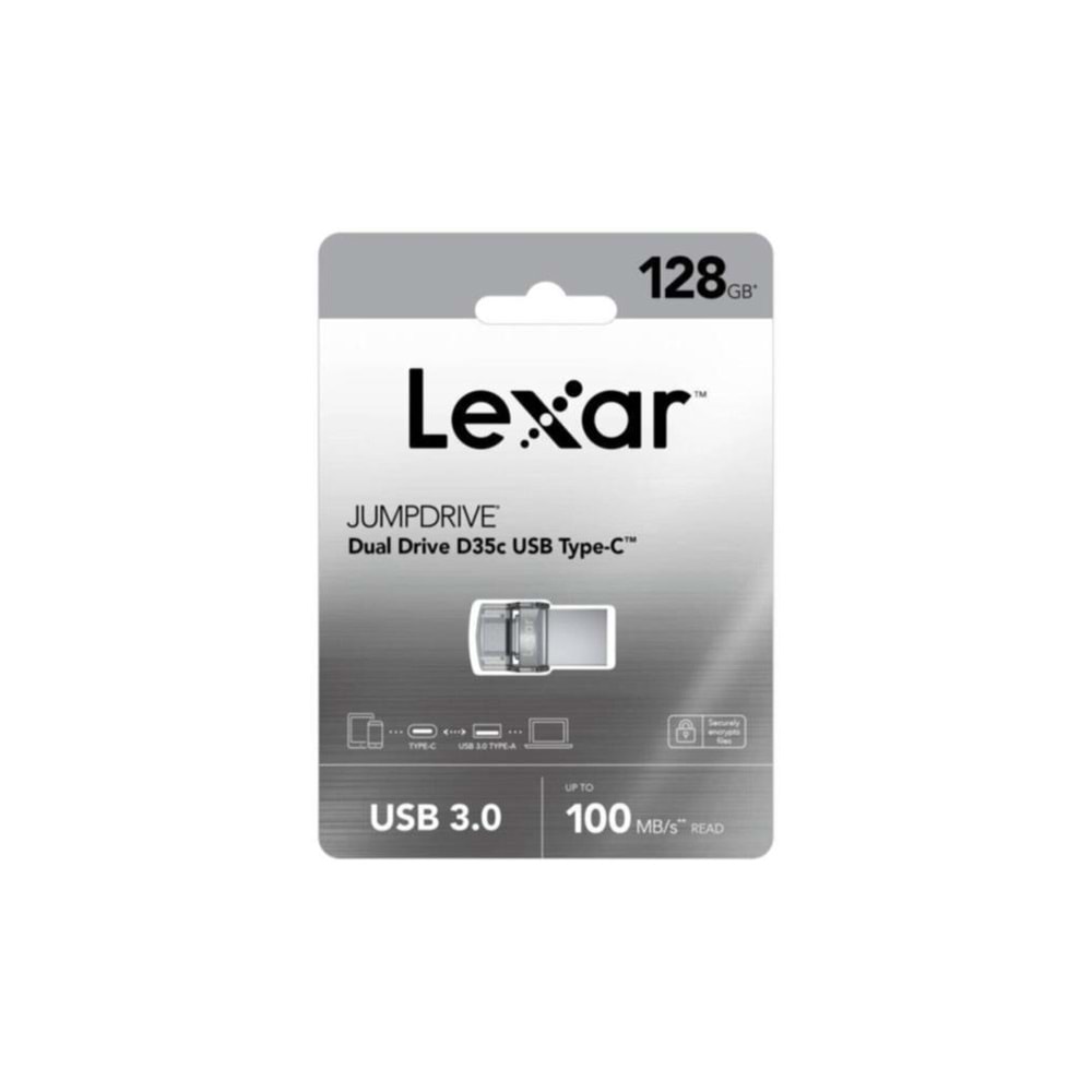 Lexar 128GB USB 3.0 Jumpdrive Type-C Flash Bellek LJDD35C128G