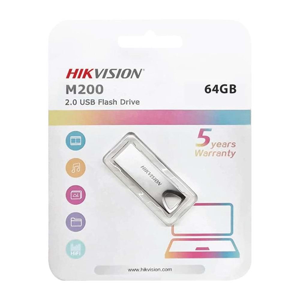 Hikvision HS-USB-M200/64G Usb2.0 64GB Metal Flash Bellek