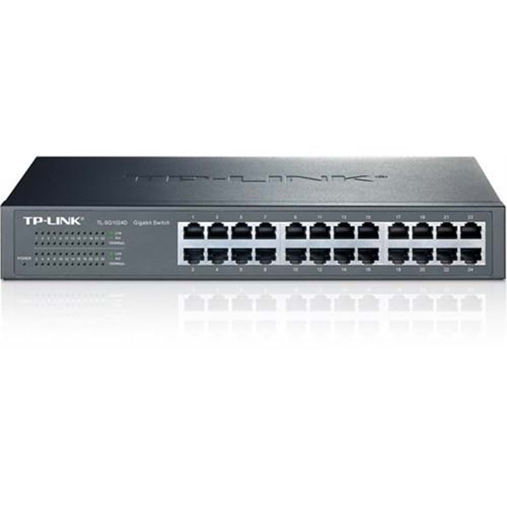 TP-LINK TL-SG1024D 24-Port 10/100/1000Mbps Tak ve Kullan 40 Enerji Tasarruflu Gigabit Switch