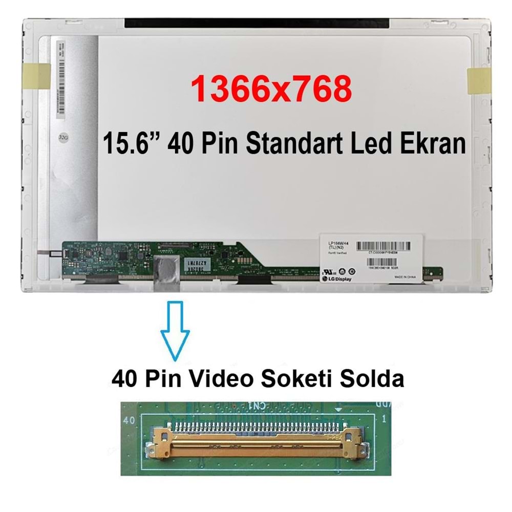 Notebook Ekran KOD300 15.6 Standart Wxga HD 1366x768 Parlak Led B156XW02 V.0