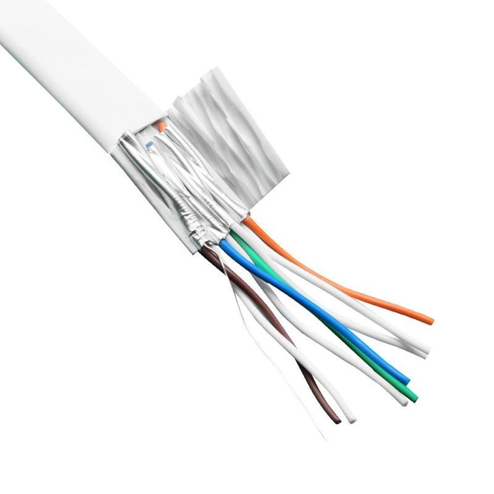 Dark 3m Cat7 Kablo BC AWG30 FTP Beyaz Slim Patch Kablo (DK CB NT7F300W)