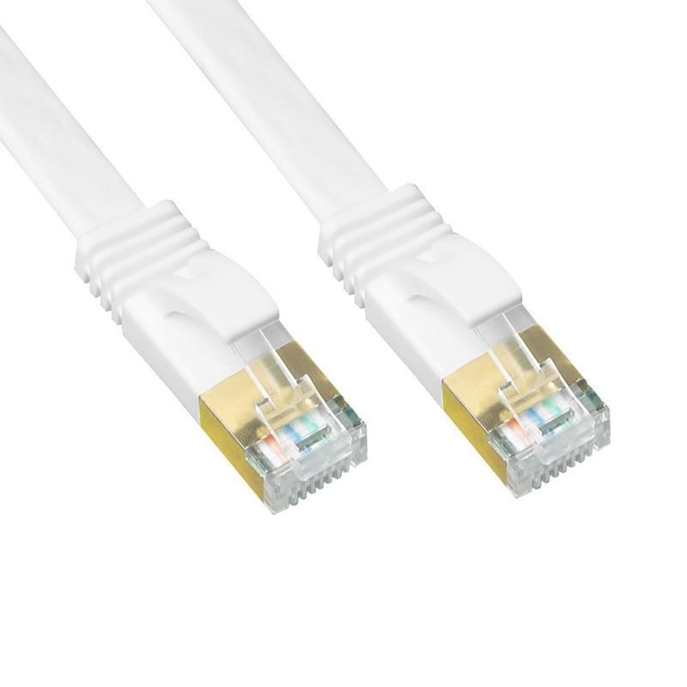 Dark 3m Cat7 Kablo BC AWG30 FTP Beyaz Slim Patch Kablo (DK CB NT7F300W)