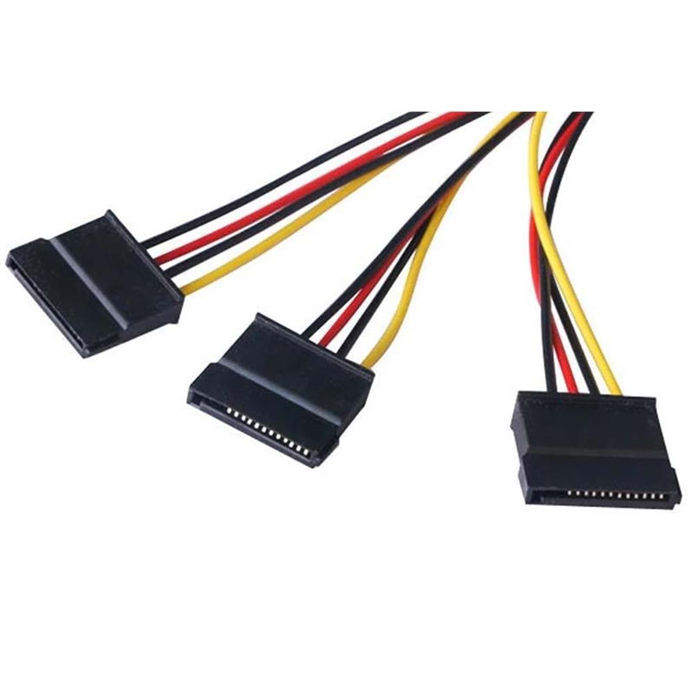 NBTech NB-5101 3 port Sata Çoklayıcı, Molex to 3xSata Power Hdd/DVD/SSD PSU Güç Kablosu