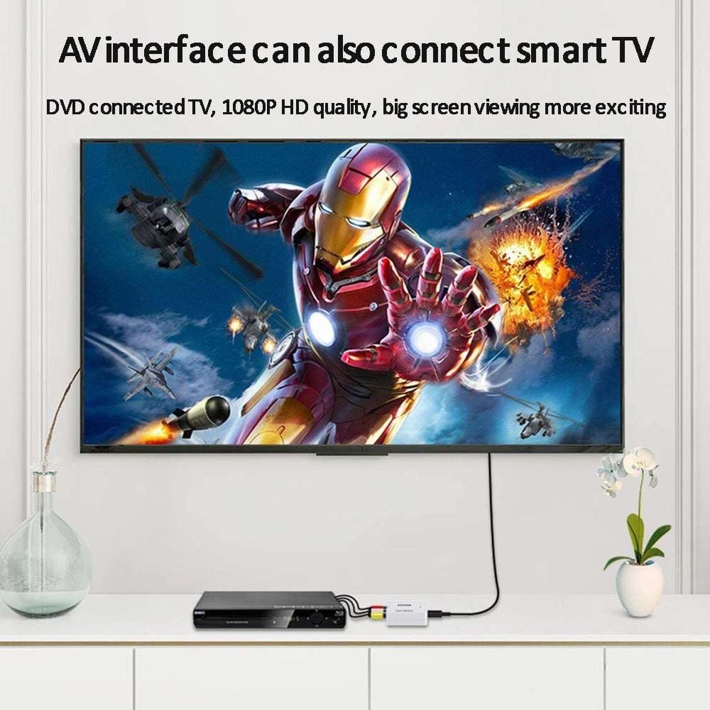 NBTech NB-1225 AV to HDMI Görüntü Çevirici/Dönüştürücü 720P, 1080P (USB Enerji Kablo Dahil)