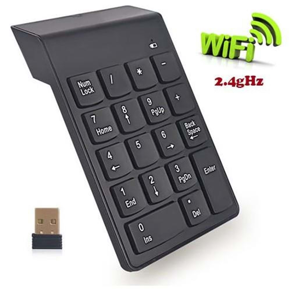 NBTech NB-1510K Siyah Usb Kablosuz Numerik Klavye Keypad