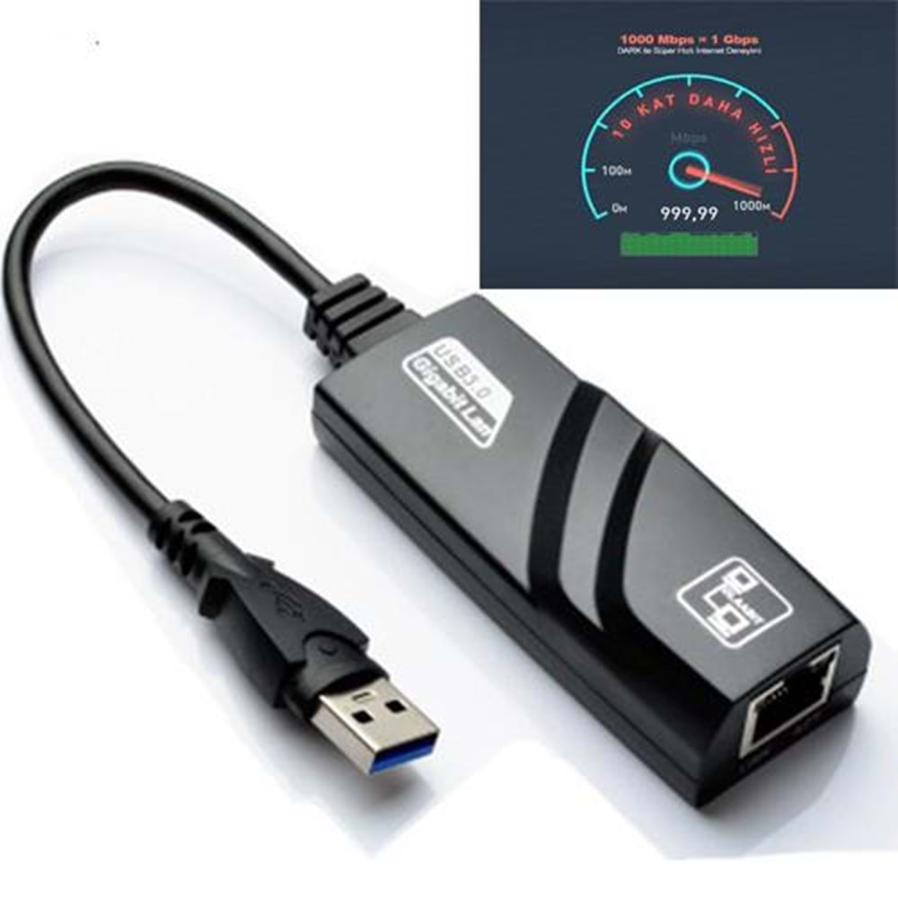 NBTech NB-2130 Usb 3.0 To RJ45 10/100/1000Mbps Gigabit Ethernet Çevirici