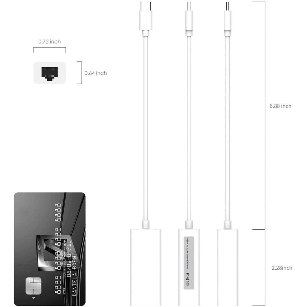 PrimeX PX-2131 Type-C USB RJ45 Ethernet 10/100 Çevirici Adaptör Win10/Mac/Linux (Tak Çalıştır)