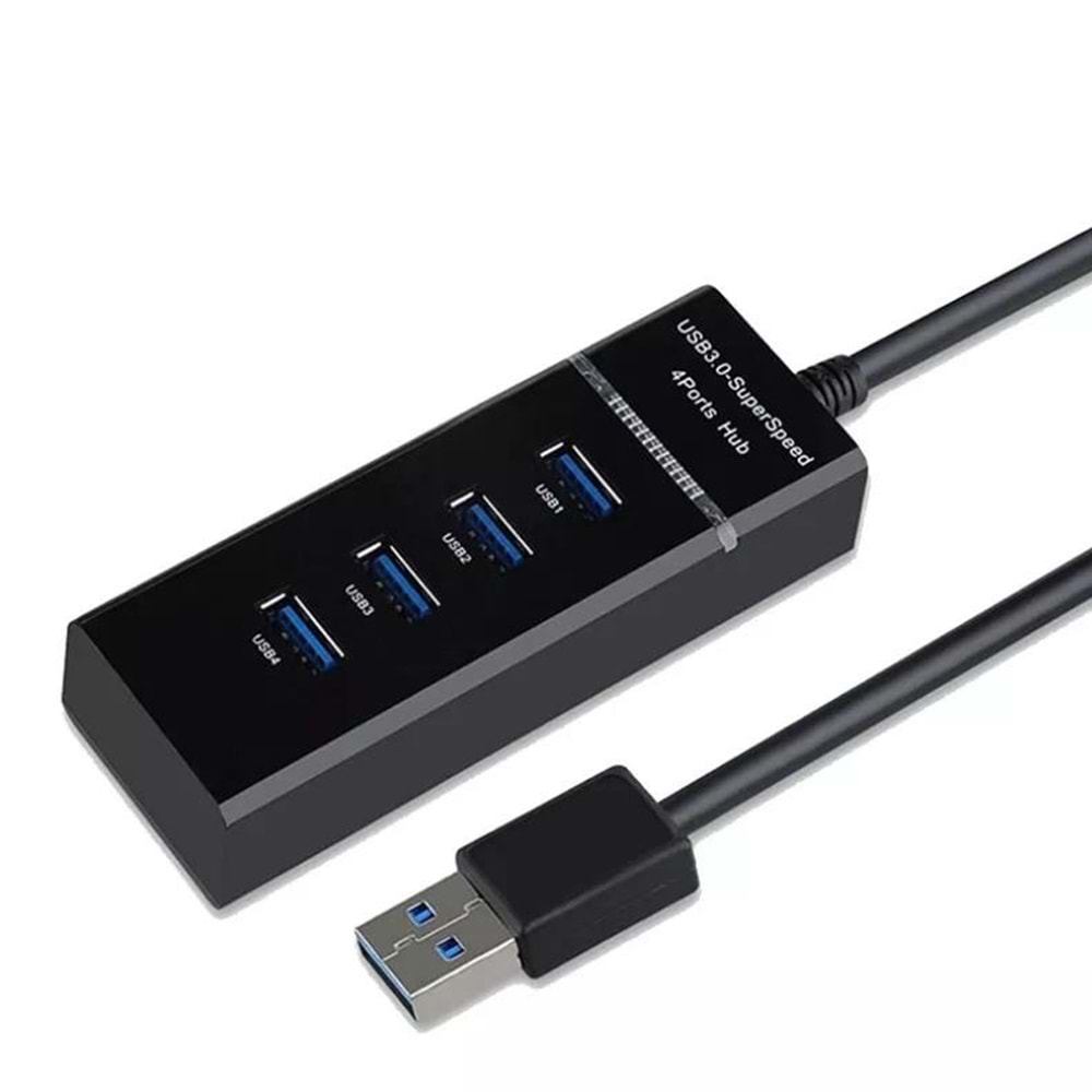 NBTech NB-3010 USB Hub, 4 Port USB 3.0 Çoklayıcı, USB Çoklayıcı Siyah