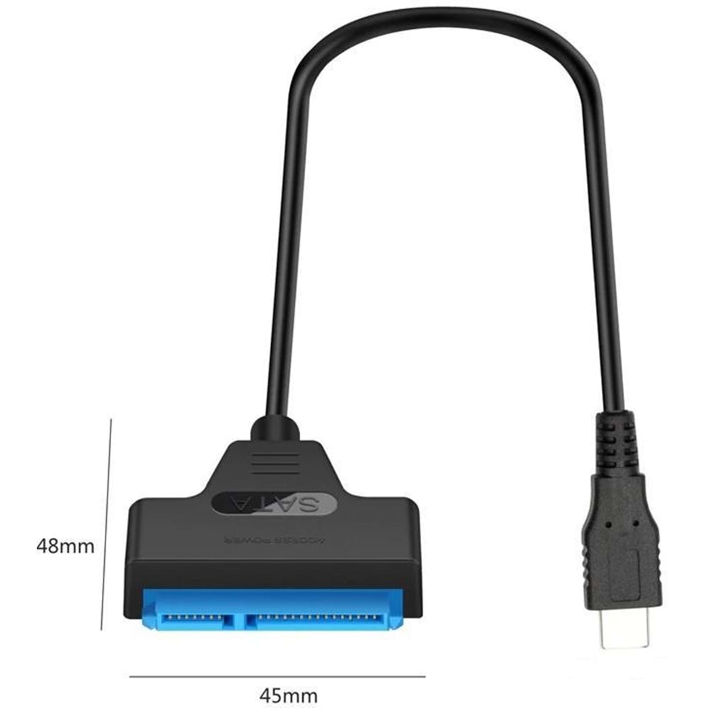 NBTech NB-4393 Type C Sata Çevirici, Type C Ssd Hdd Sata Hard Disk Kablosu, 2.5