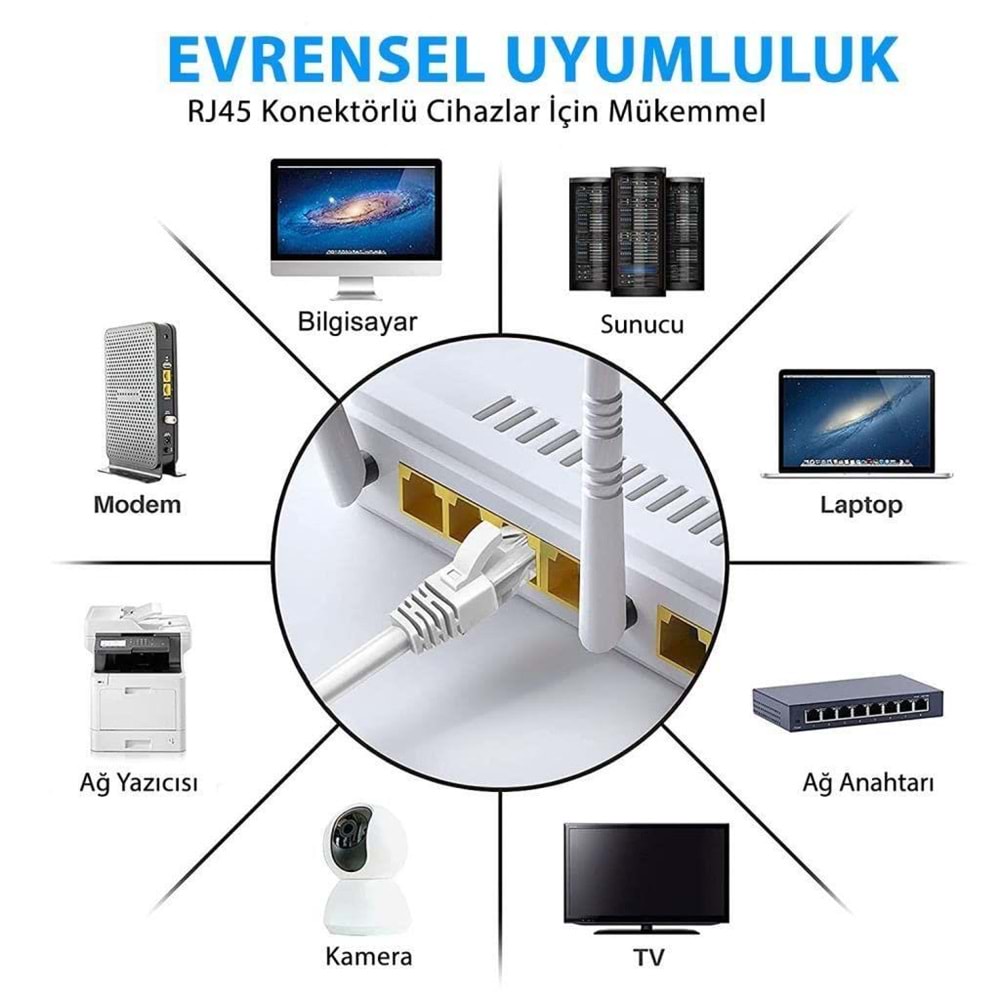 PrimeX PX-CAT630G 23AWG 30 Metre Gri Cat6E Ethernet Kablosu (Gigabit)