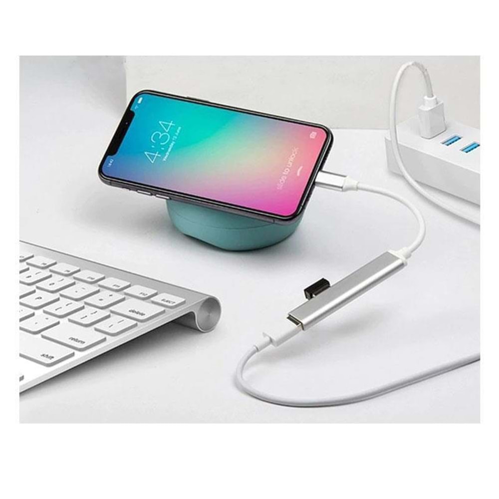 NBTech NB-TYP4 Macbook/Asus/Hp/Lenovo 4 Port Type-C USB3.0 Çoklayıcı