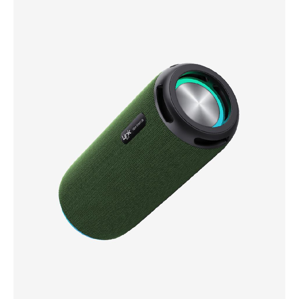 LinkTech R124 Yeşil Premium IPX4 Sertifikalı Işıklı Bluetooth Hoparlör