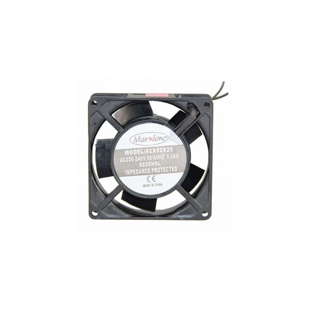 MARXLOW 92x92 25mm 220v 0.08A Metal Kasa Fan kutulu