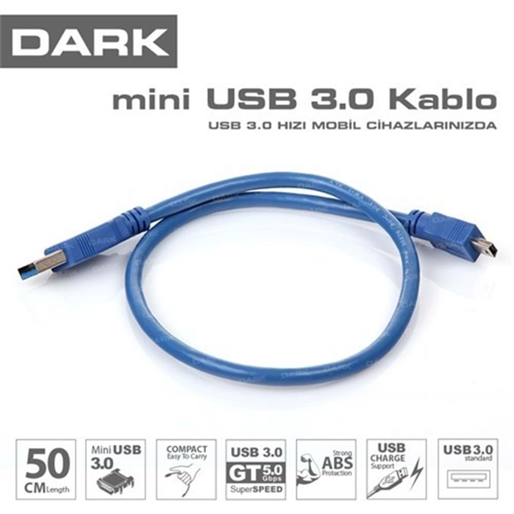 DARK 0,50 CM 3.0 MİNİ-B BAĞLANTI KABLOSU