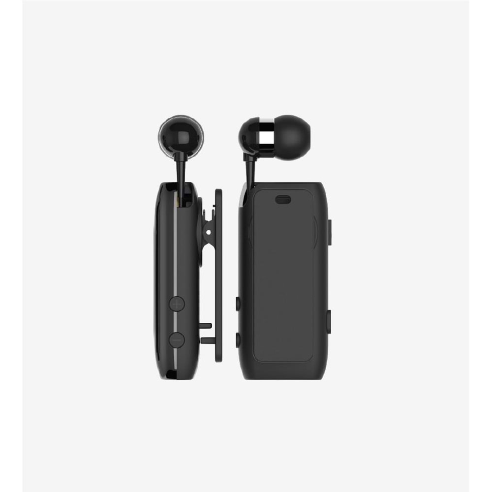 LinkTech V80 Smart Siyah Makaralı Titreşimli Bluetooth Kulaklık, Göstergeli Bluetooth V5.2 Makaralı Kulaklık 20 Saat