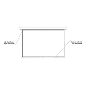 Everest PSC-180 180x180 cm Cam Tozlu Projeksiyon Perdesi